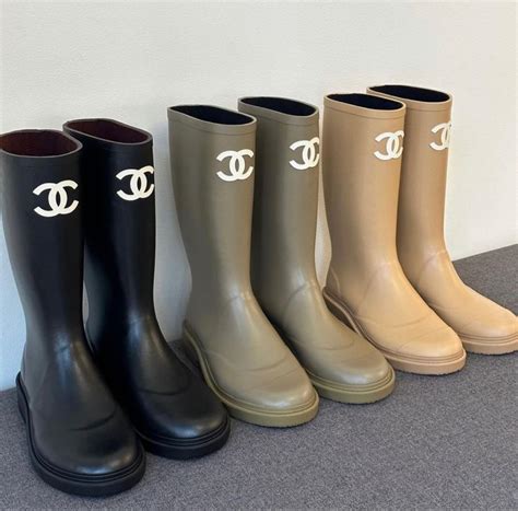 chanel wellington boots|Chanel wellies boots.